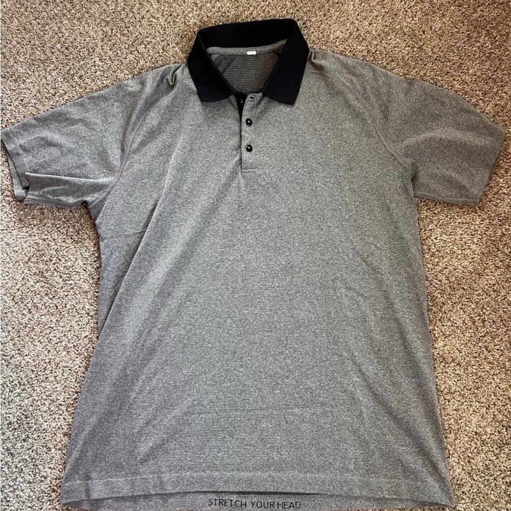 lululemon athletica Gray Polo with Black Collar
